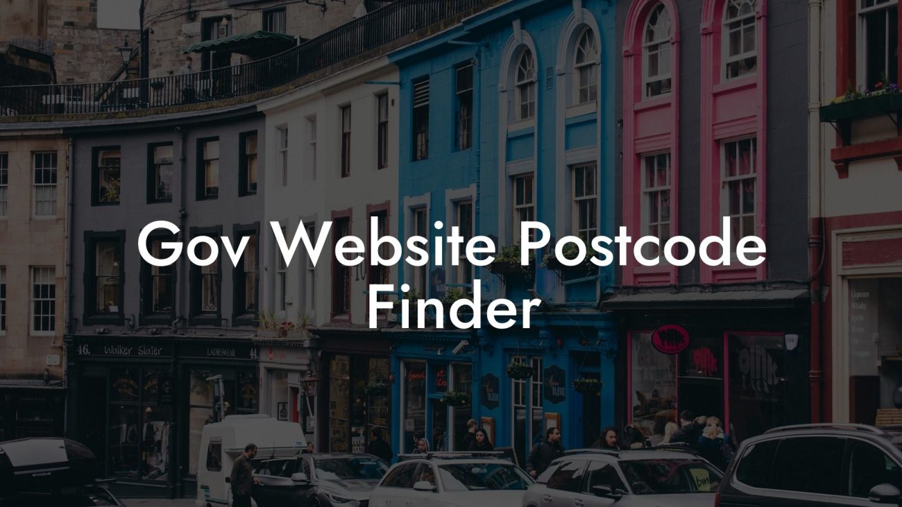 Gov Website Postcode Finder