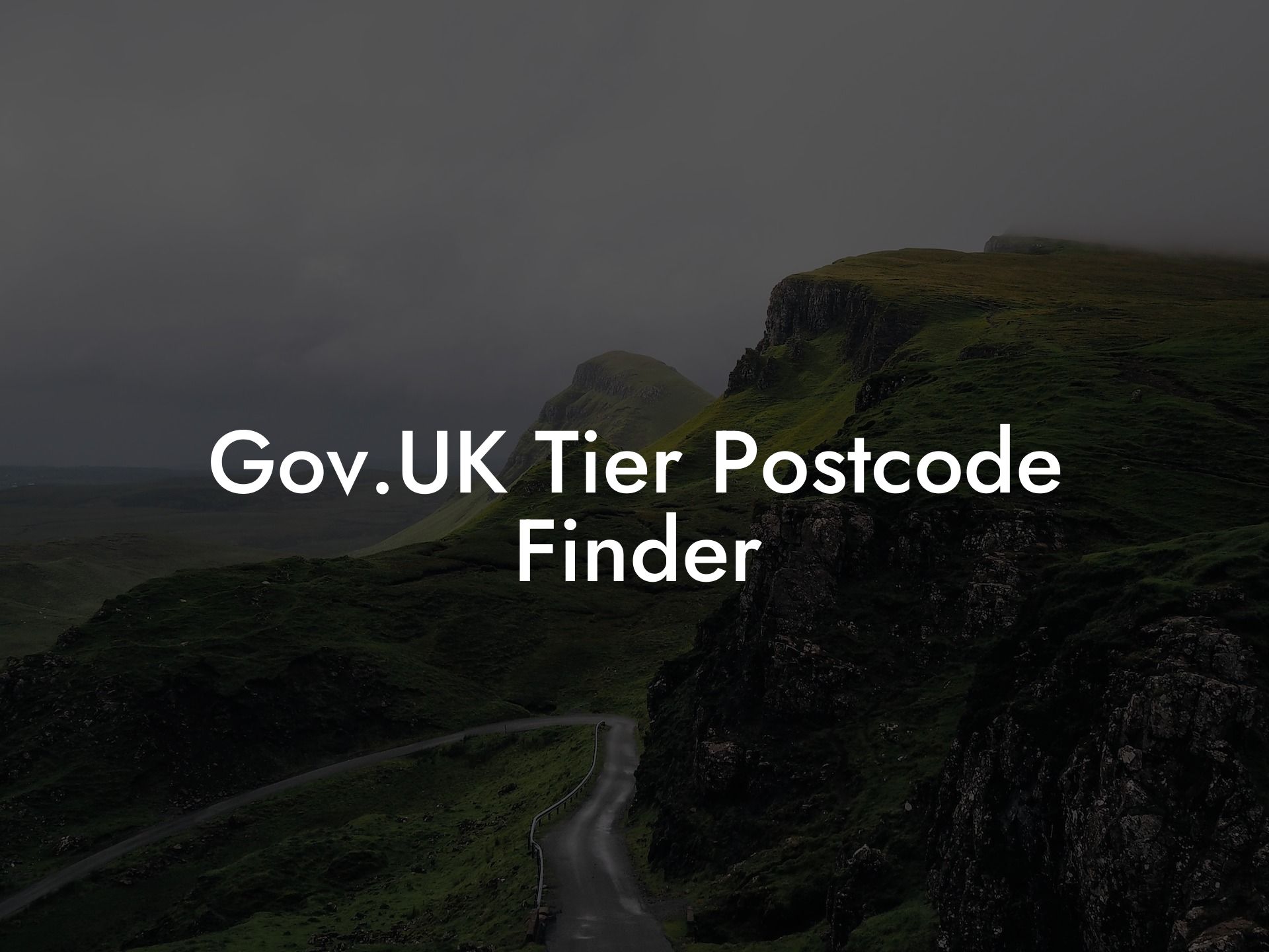 Gov.UK Tier Postcode Finder