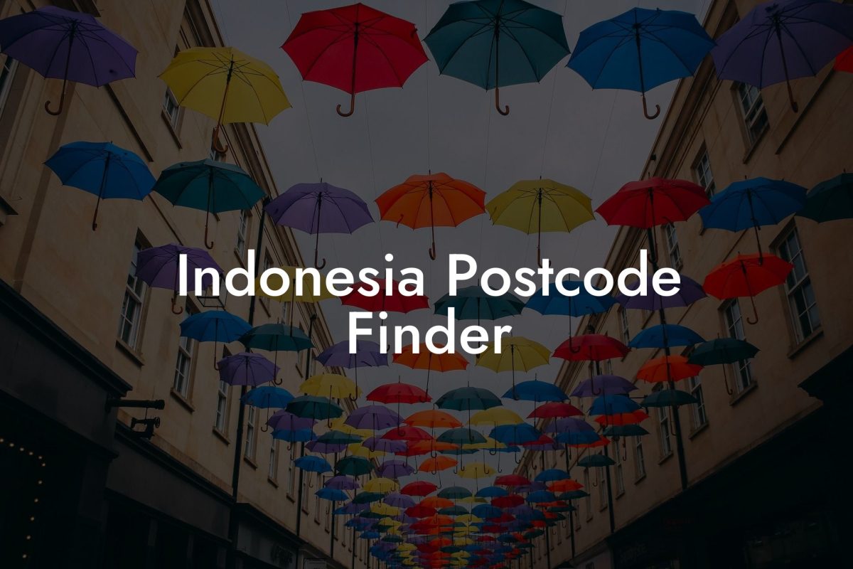 Indonesia Postcode Finder