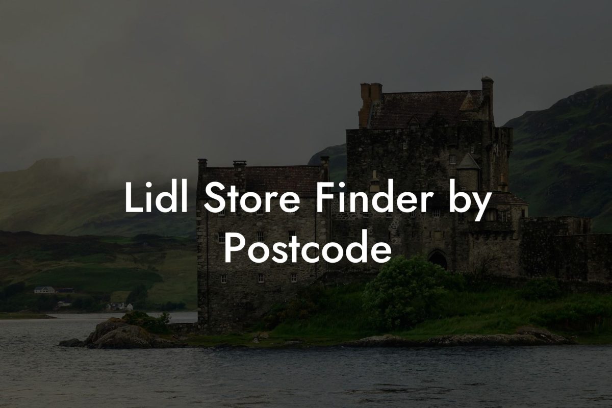 Lidl Store Finder by Postcode