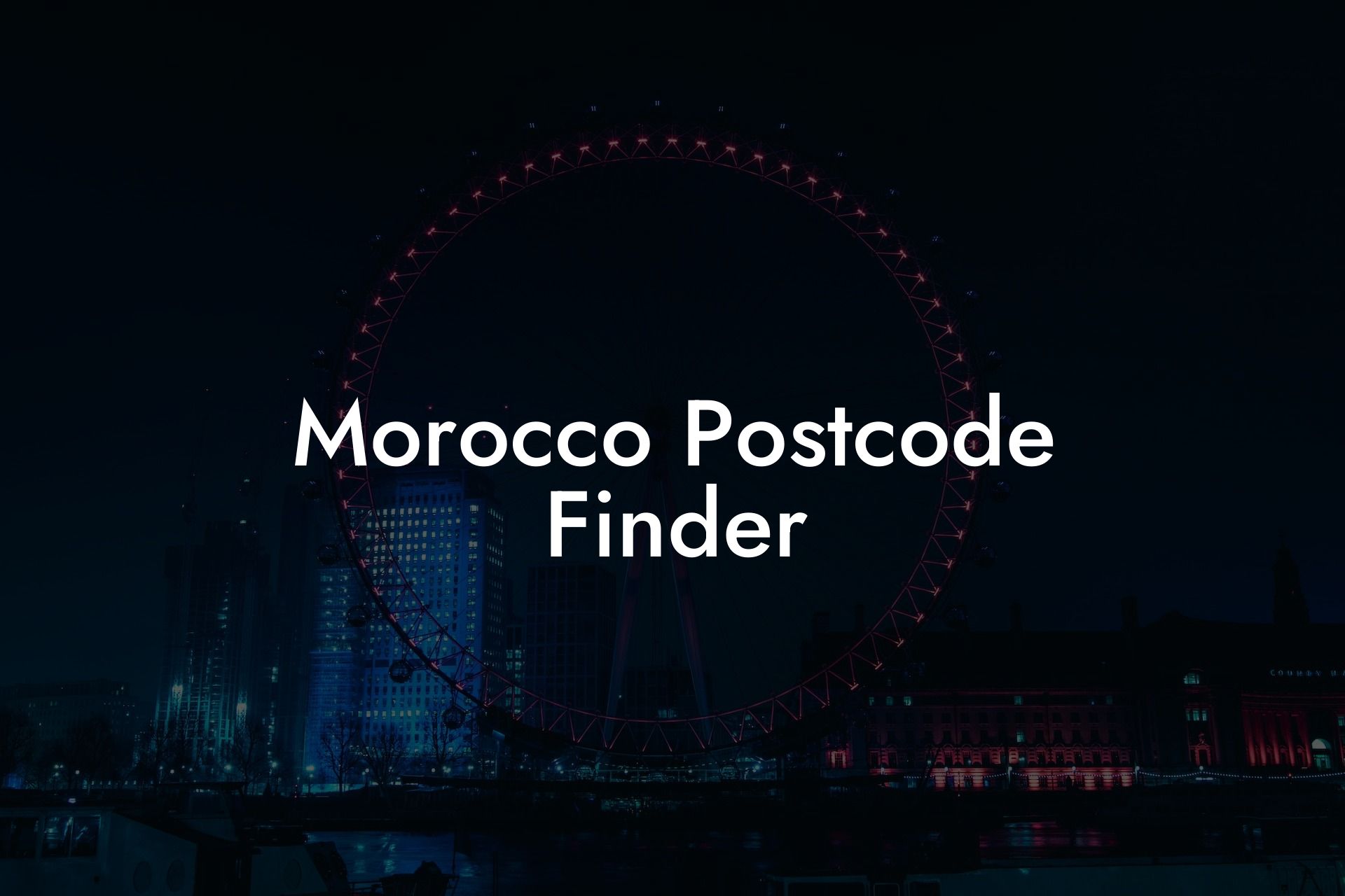 Morocco Postcode Finder