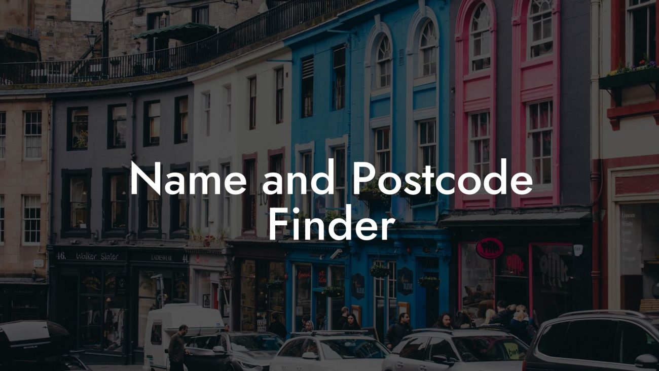 Name and Postcode Finder