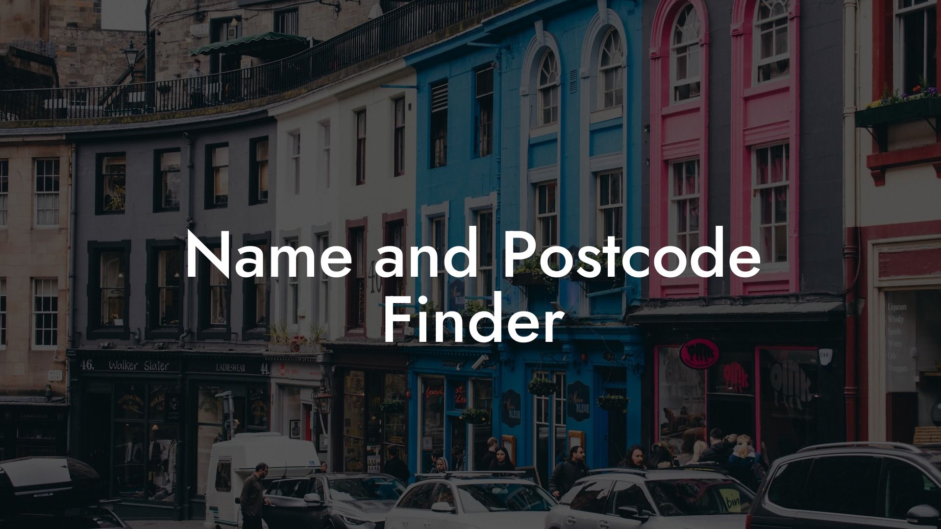 Name and Postcode Finder