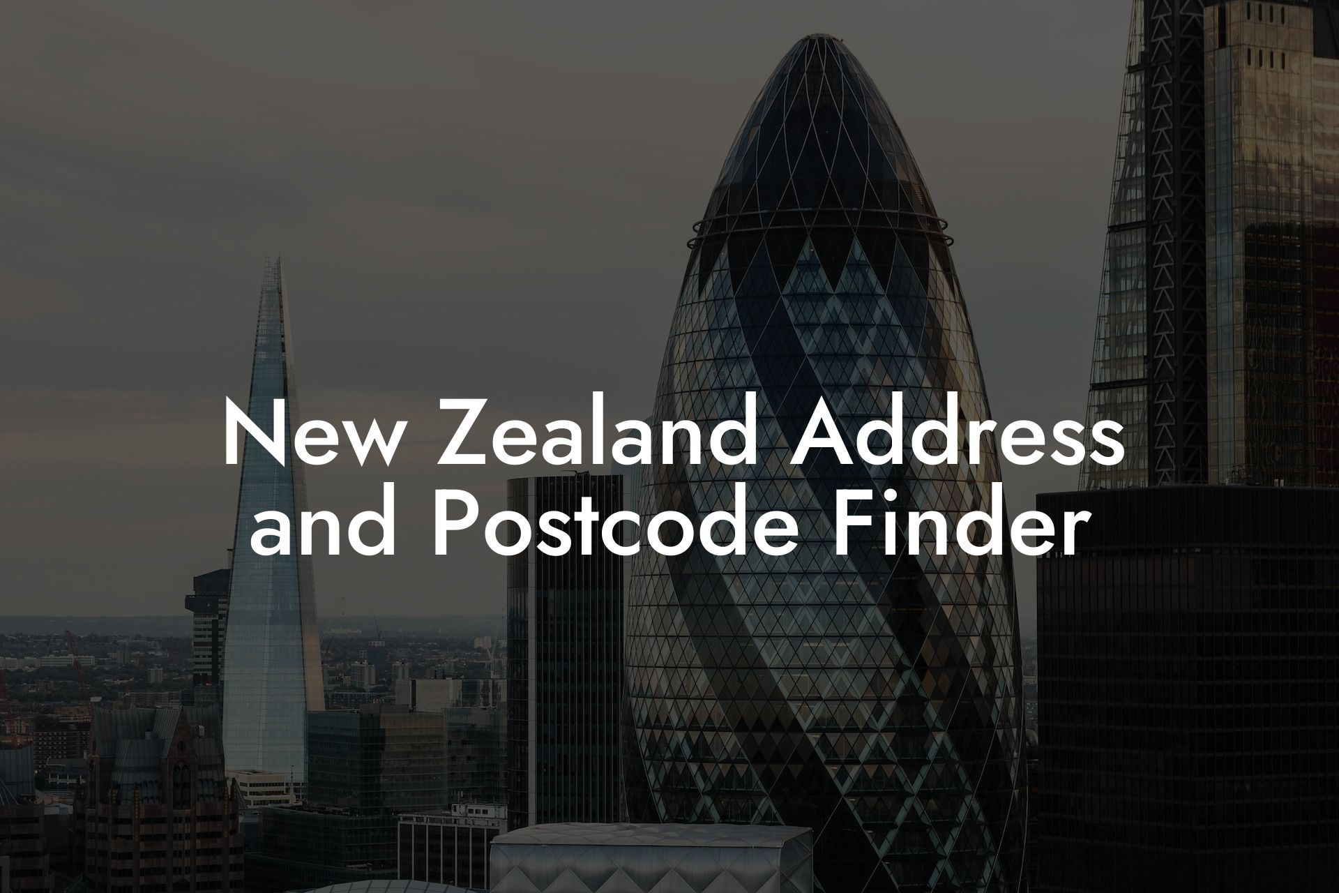 New Zealand Address and Postcode Finder