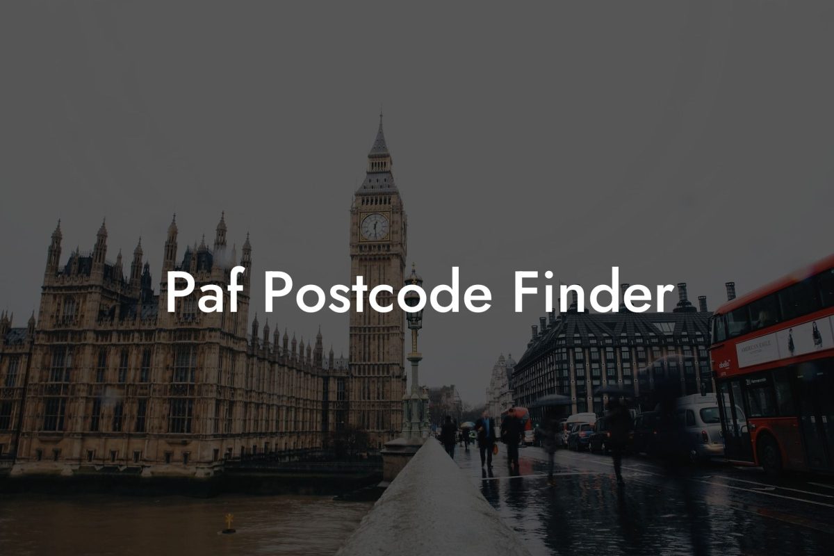 Paf Postcode Finder