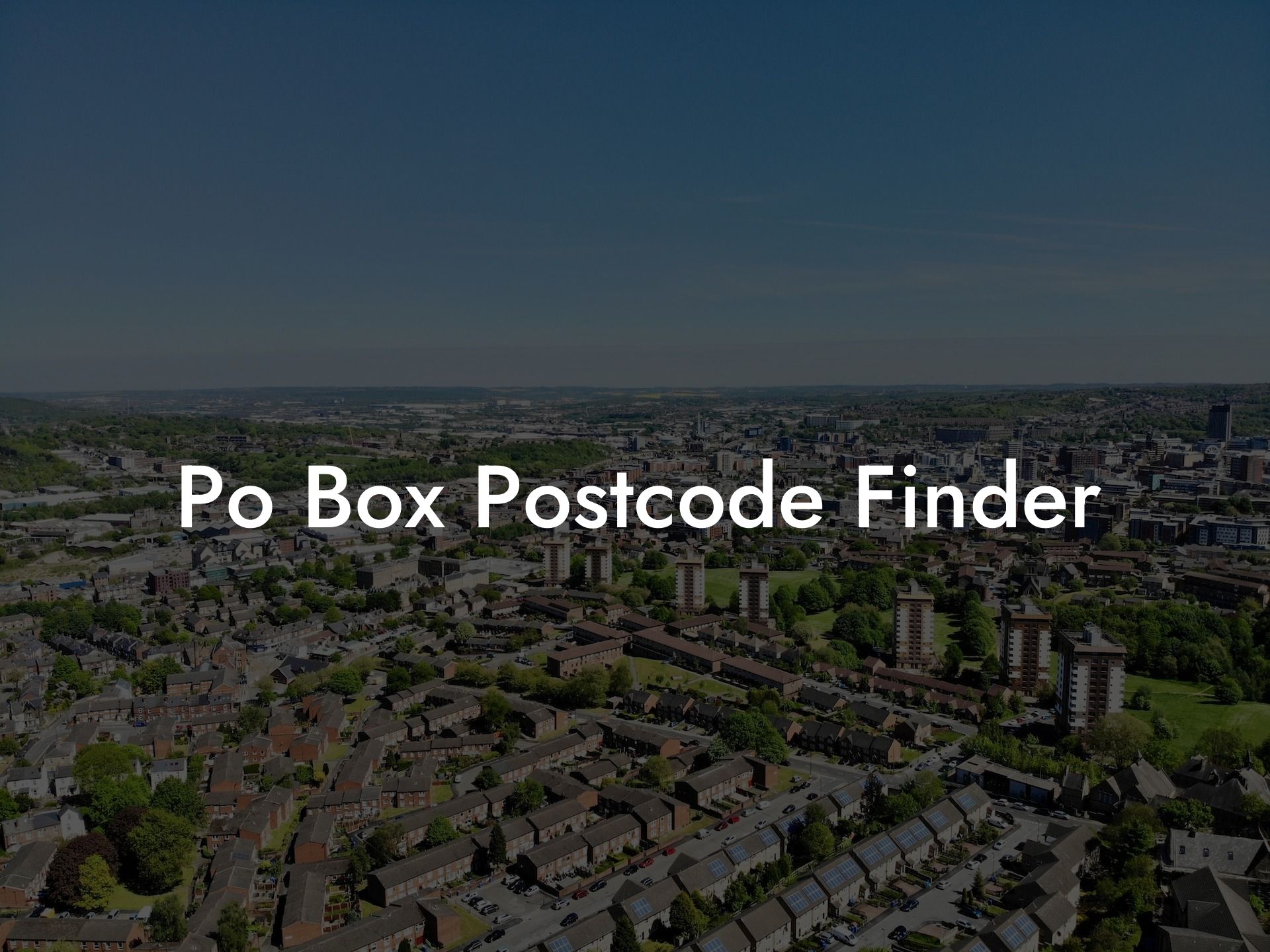 Po Box Postcode Finder