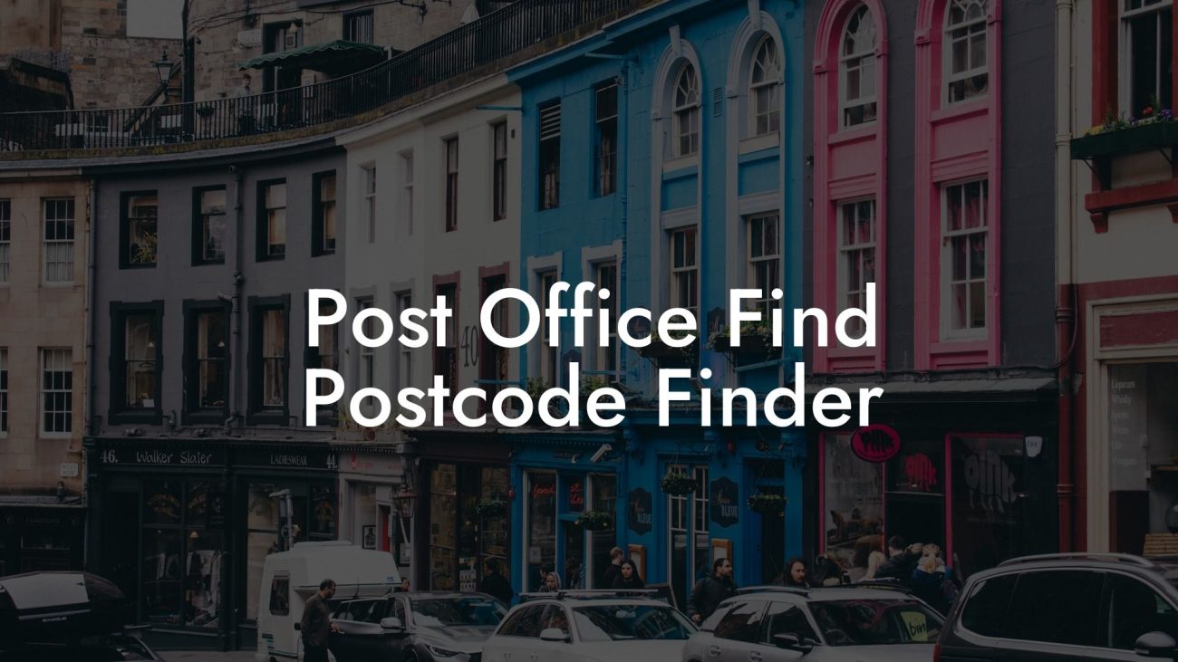 Post Office Find Postcode Finder