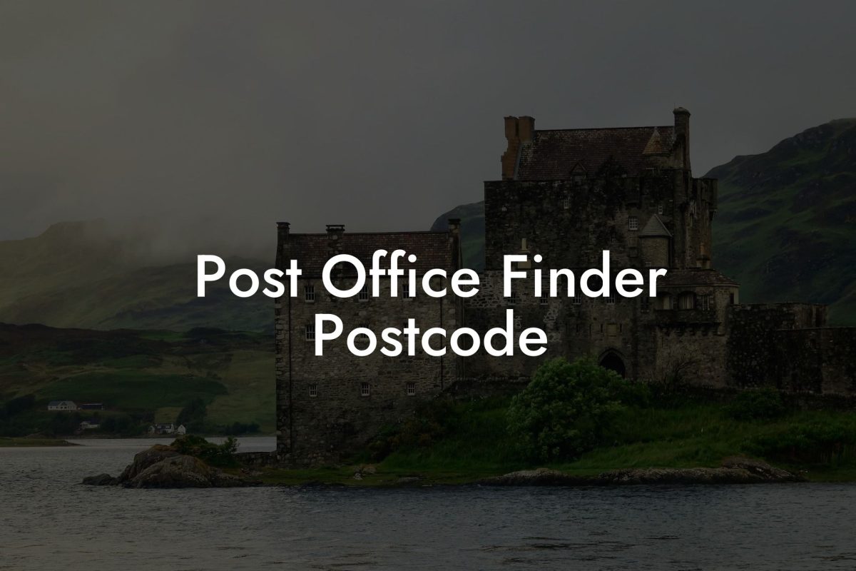 Post Office Finder Postcode