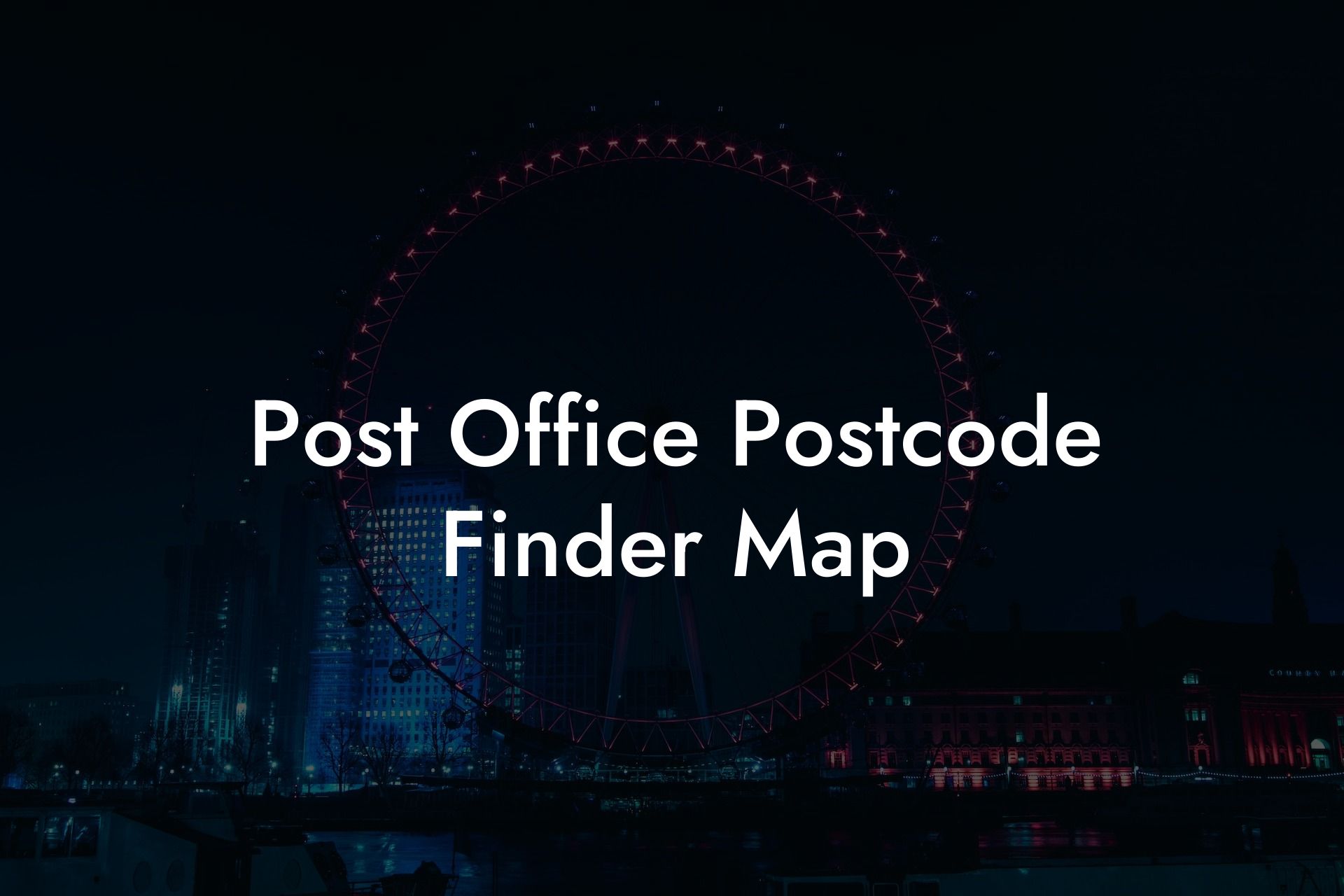 Post Office Postcode Finder Map