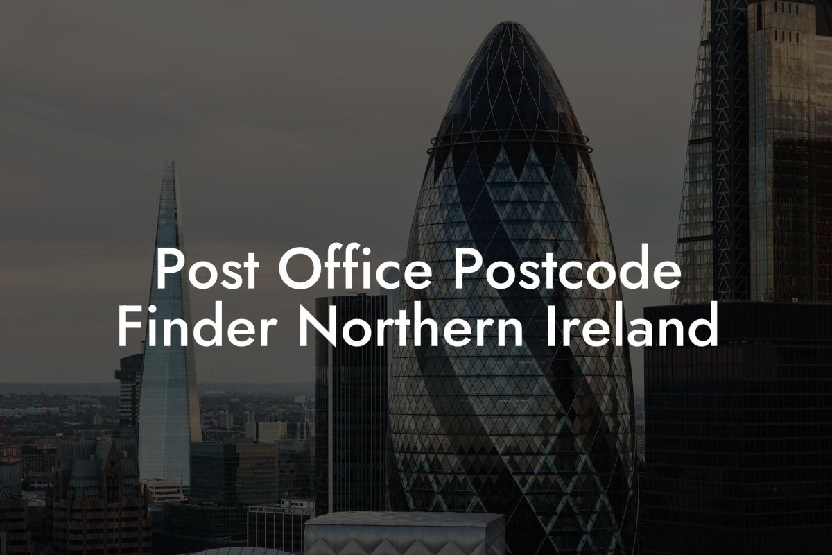 Post Office Postcode Finder Northern Ireland