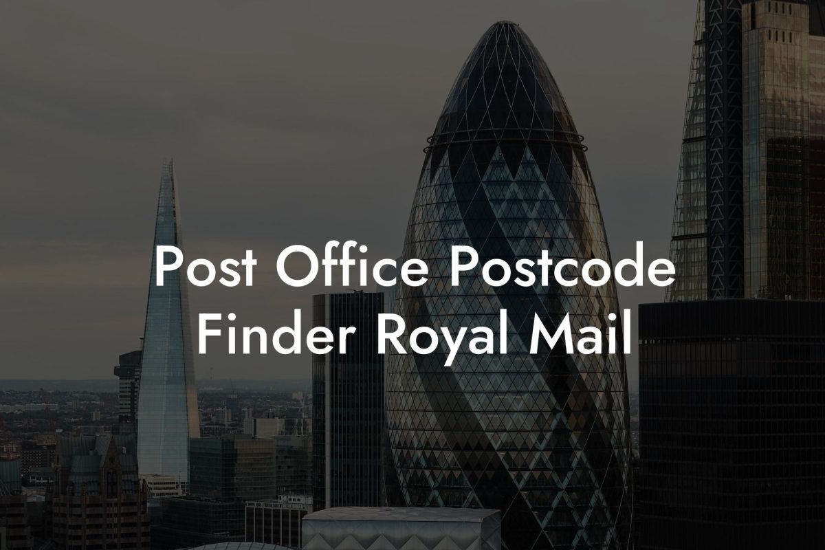 Post Office Postcode Finder Royal Mail