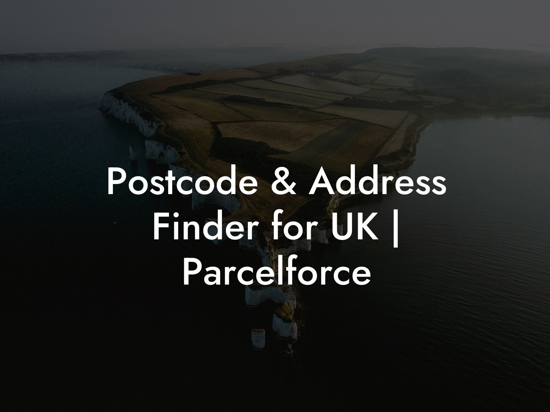 Postcode & Address Finder for UK | Parcelforce