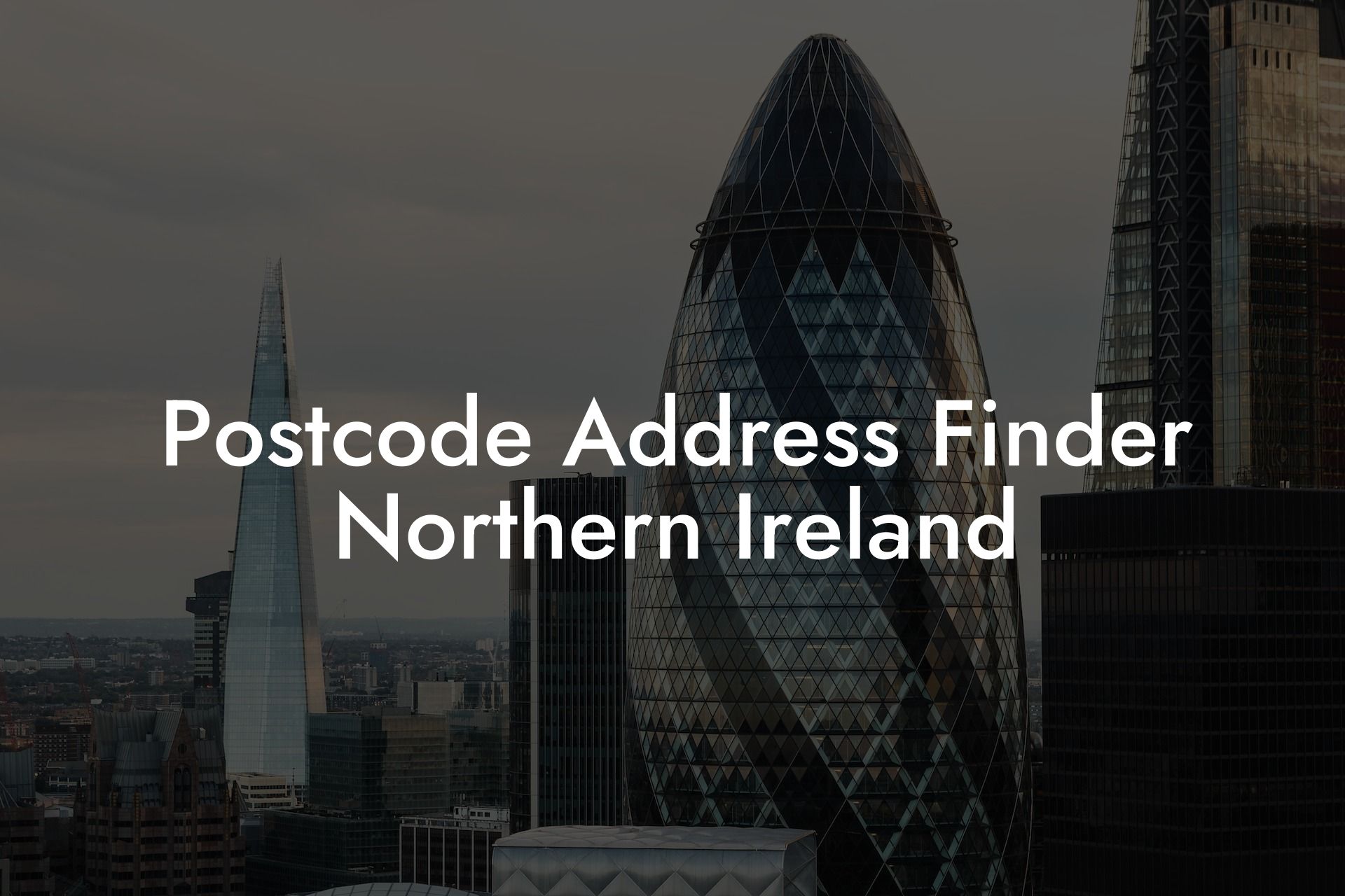 Postcode Address Finder Northern Ireland