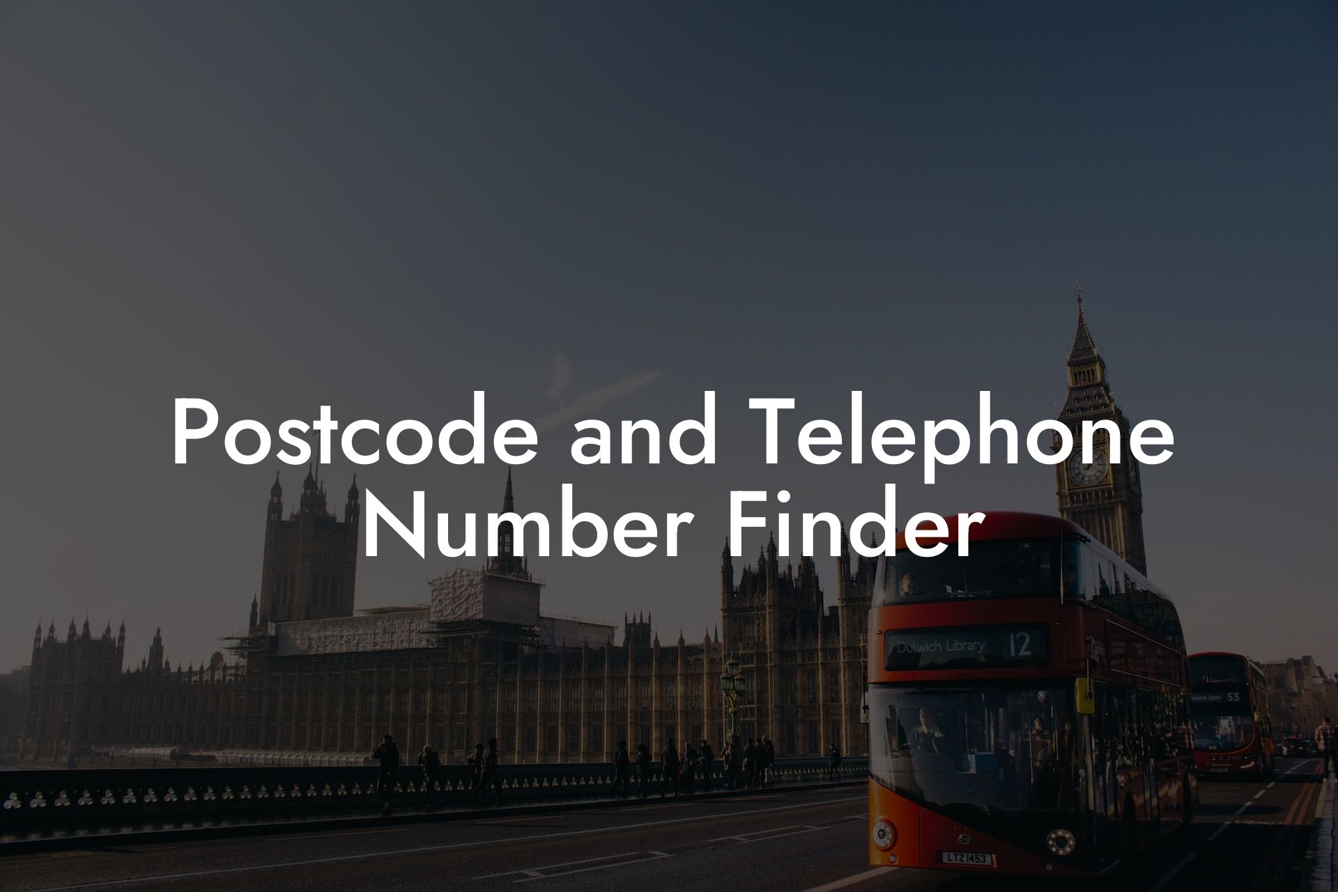 Postcode and Telephone Number Finder