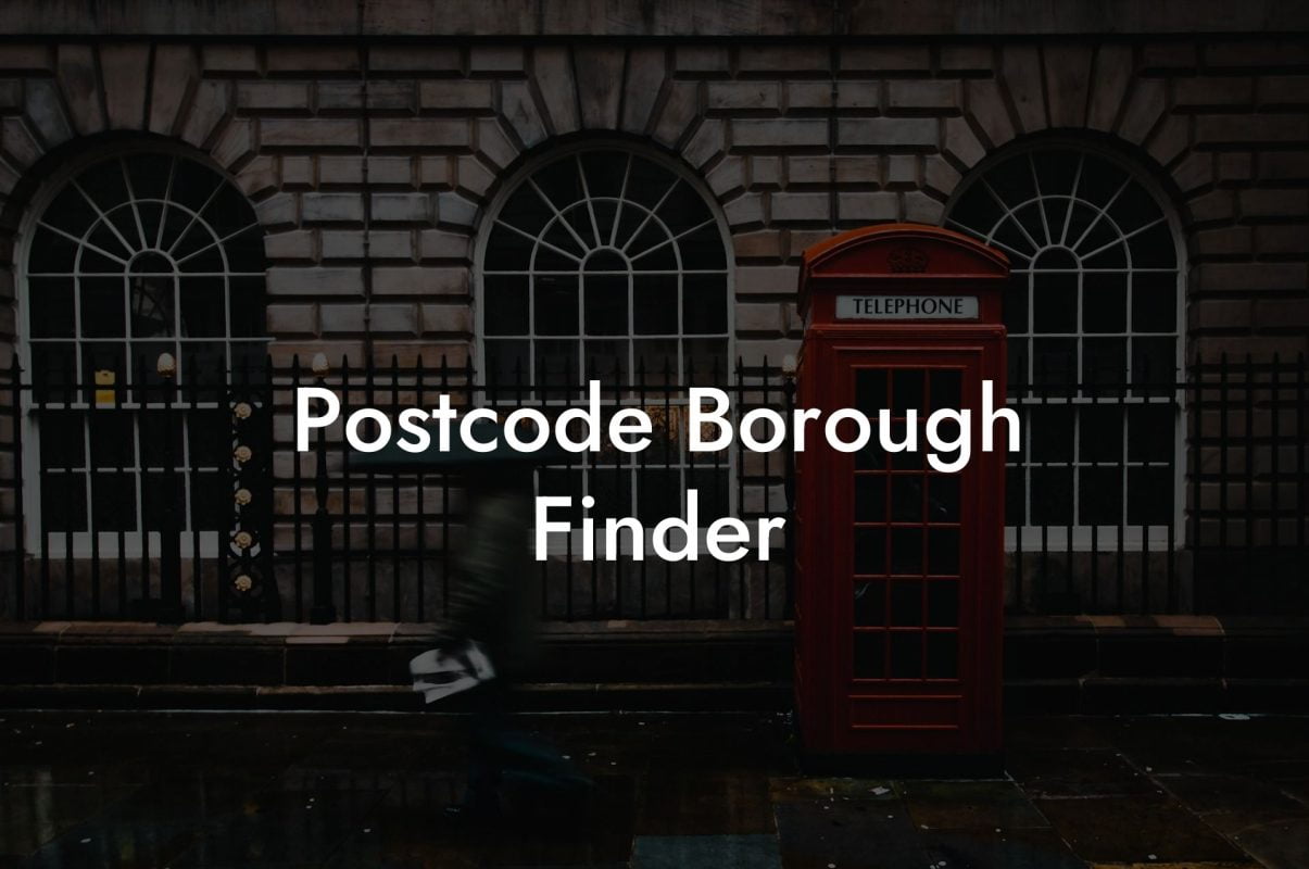 Postcode Borough Finder