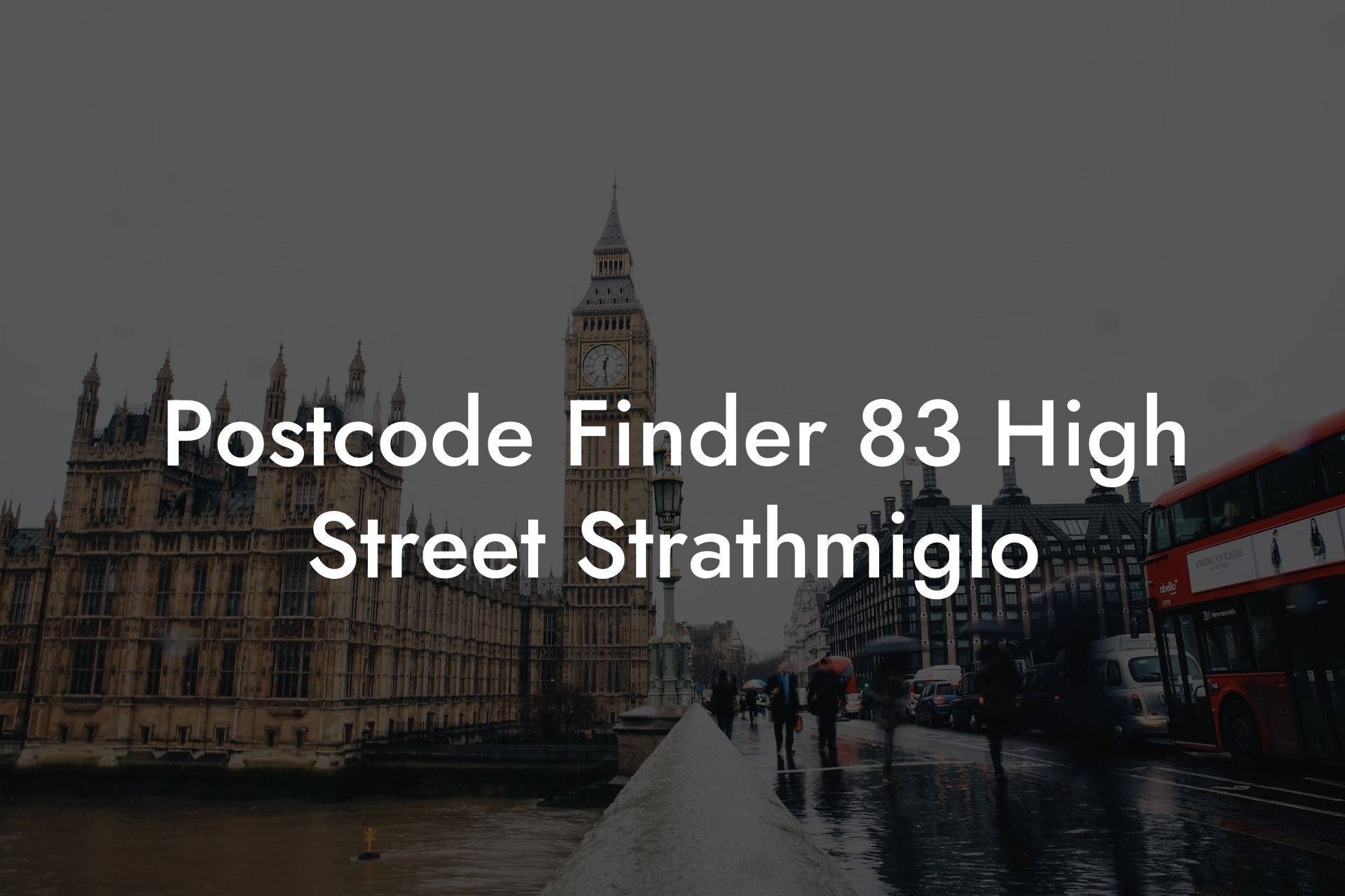 Postcode Finder 83 High Street Strathmiglo