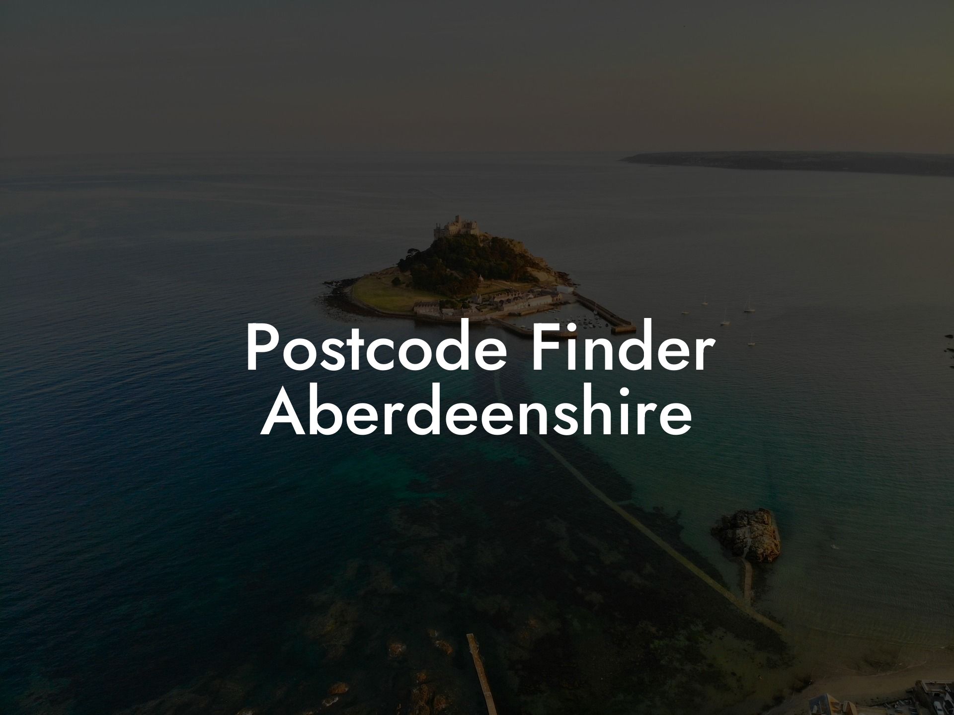 Postcode Finder Aberdeenshire