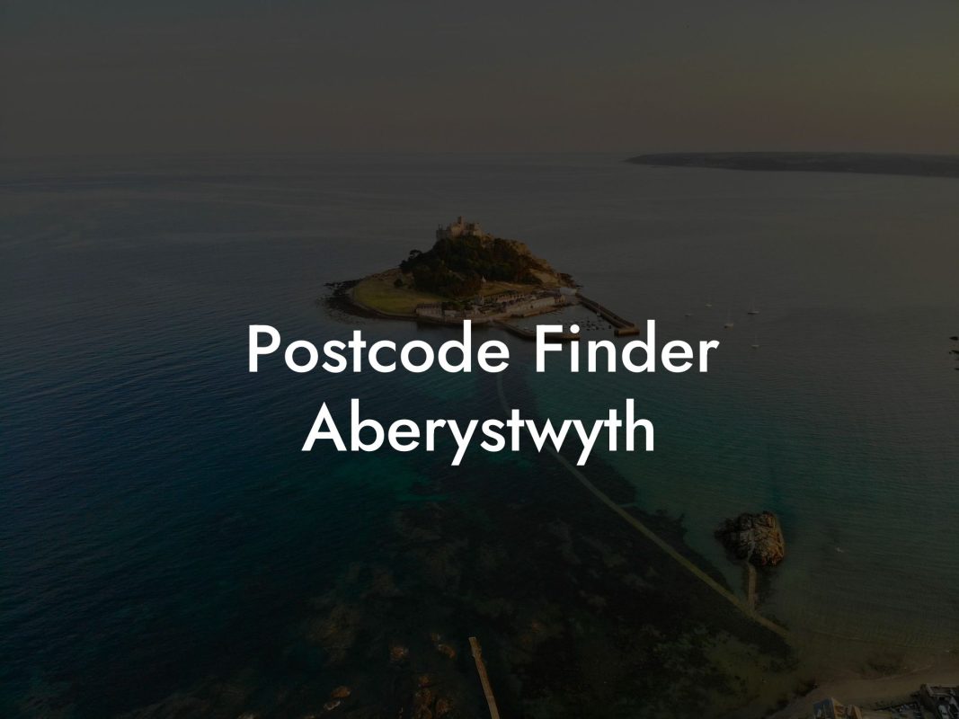 Postcode Finder Aberystwyth