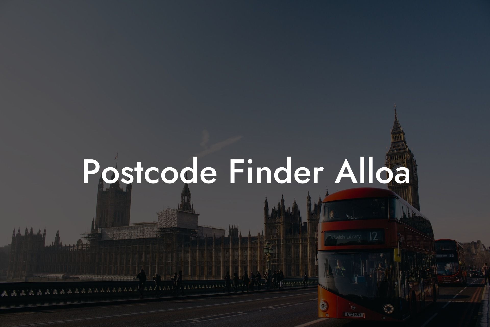 Postcode Finder Alloa