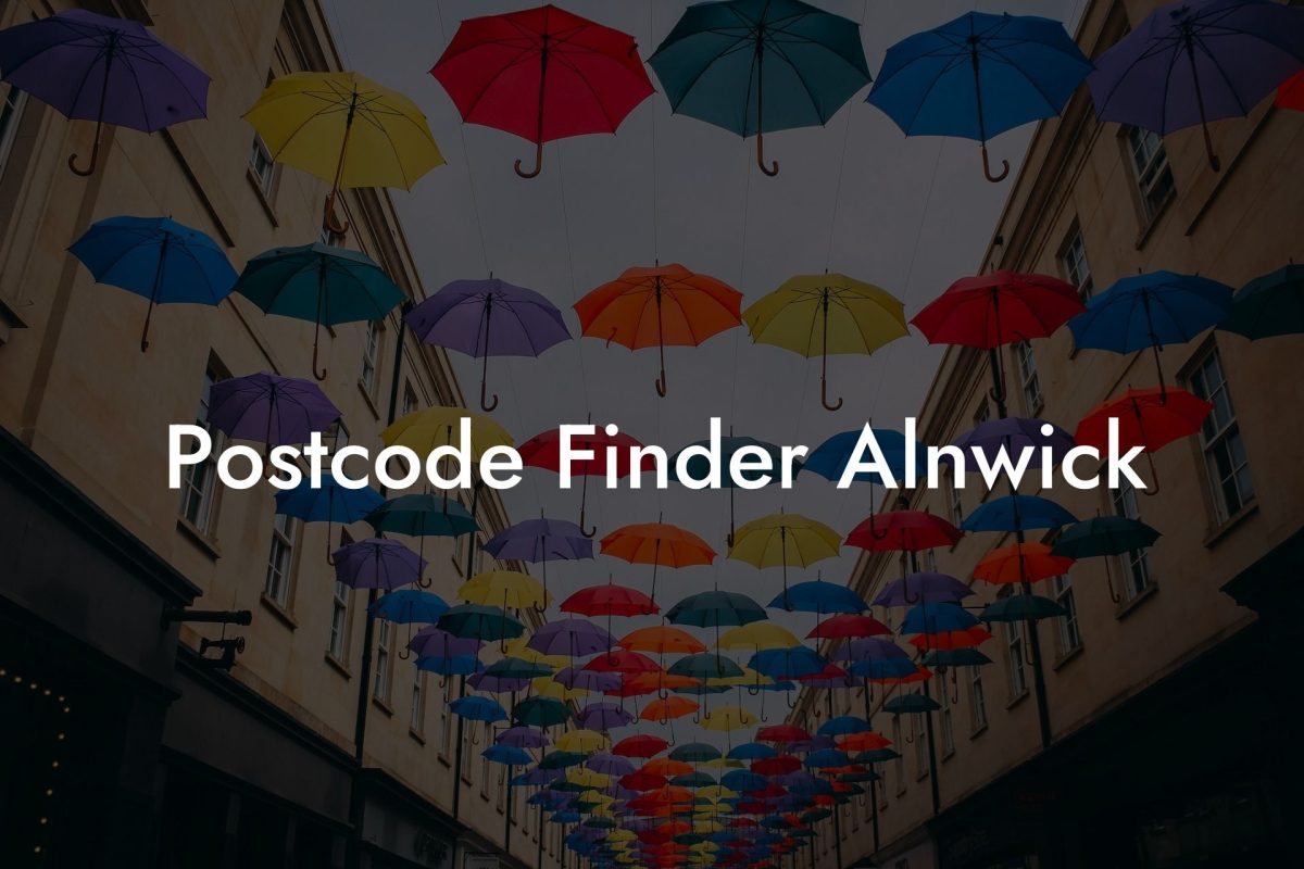 Postcode Finder Alnwick