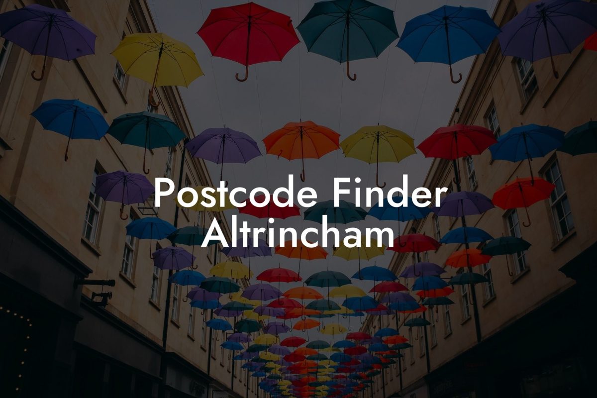 Postcode Finder Altrincham