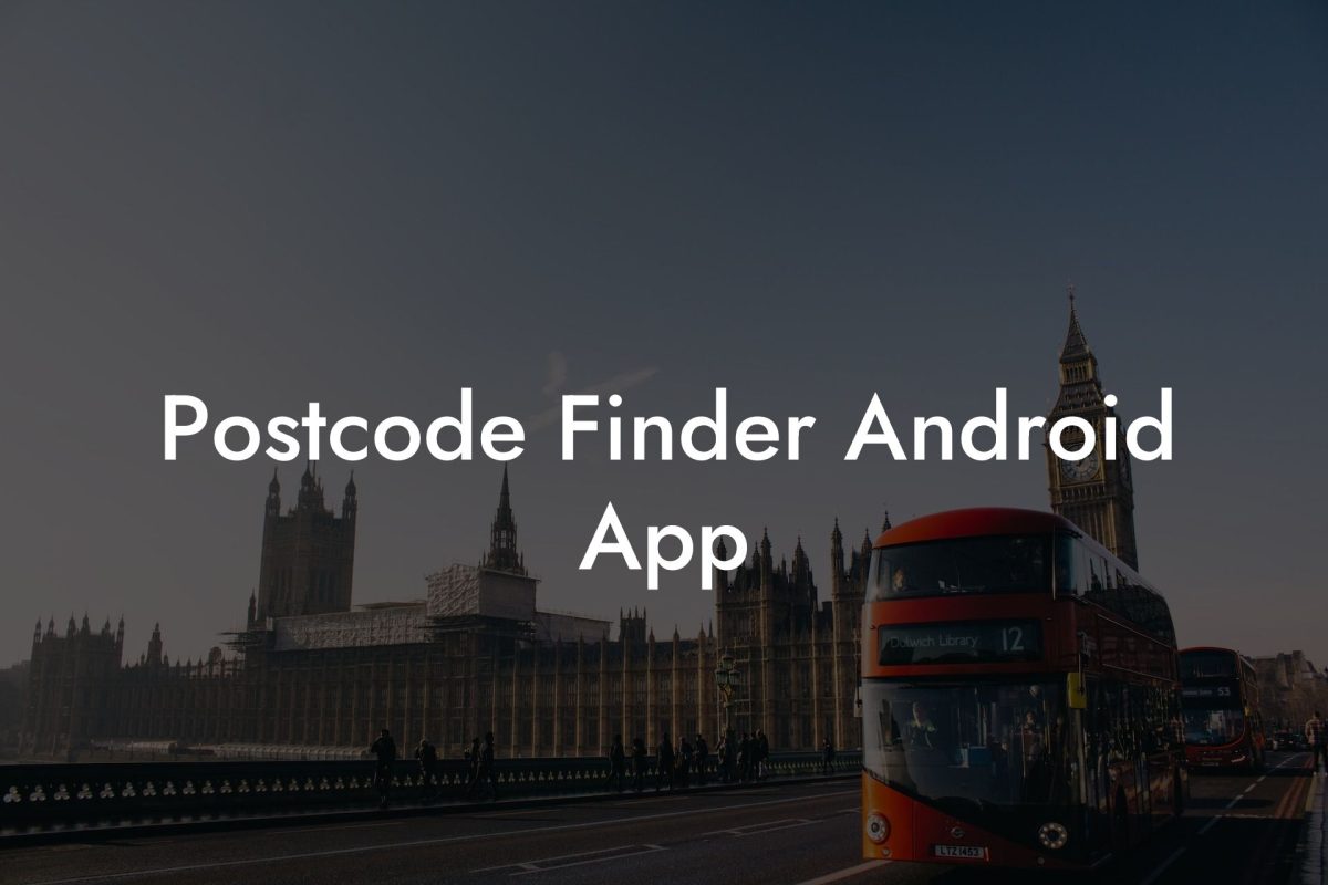 Postcode Finder Android App