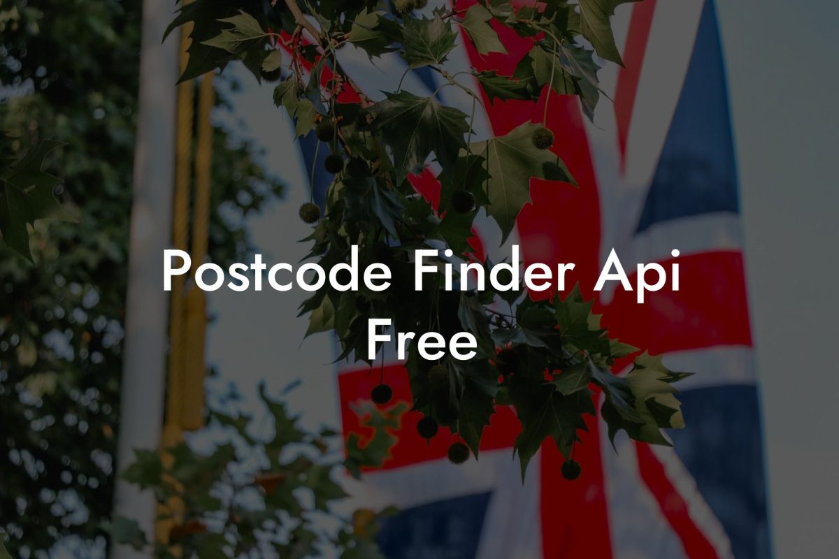 Postcode Finder Api Free