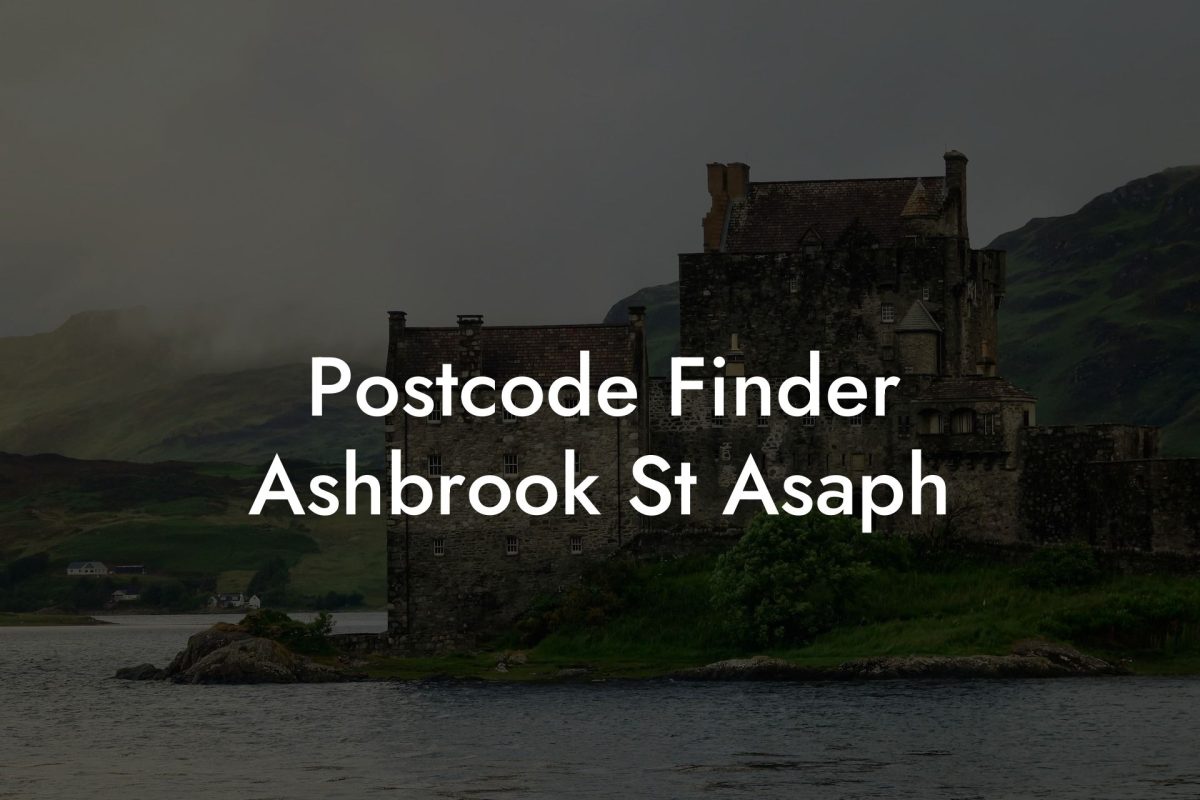 Postcode Finder Ashbrook St Asaph