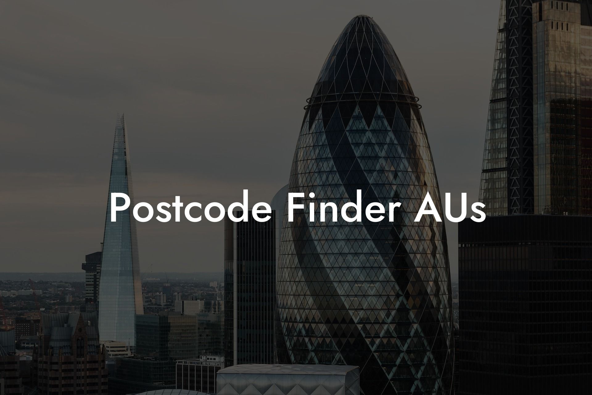 Postcode Finder AUs