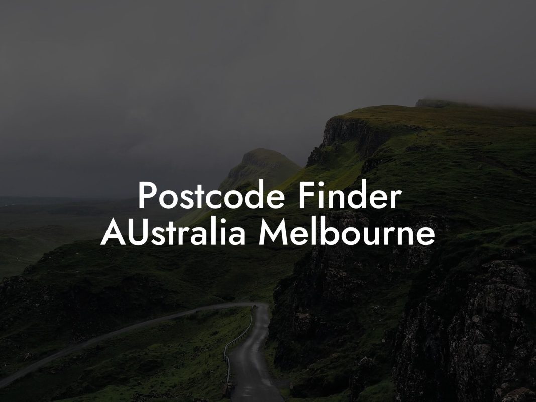 Postcode Finder AUstralia Melbourne