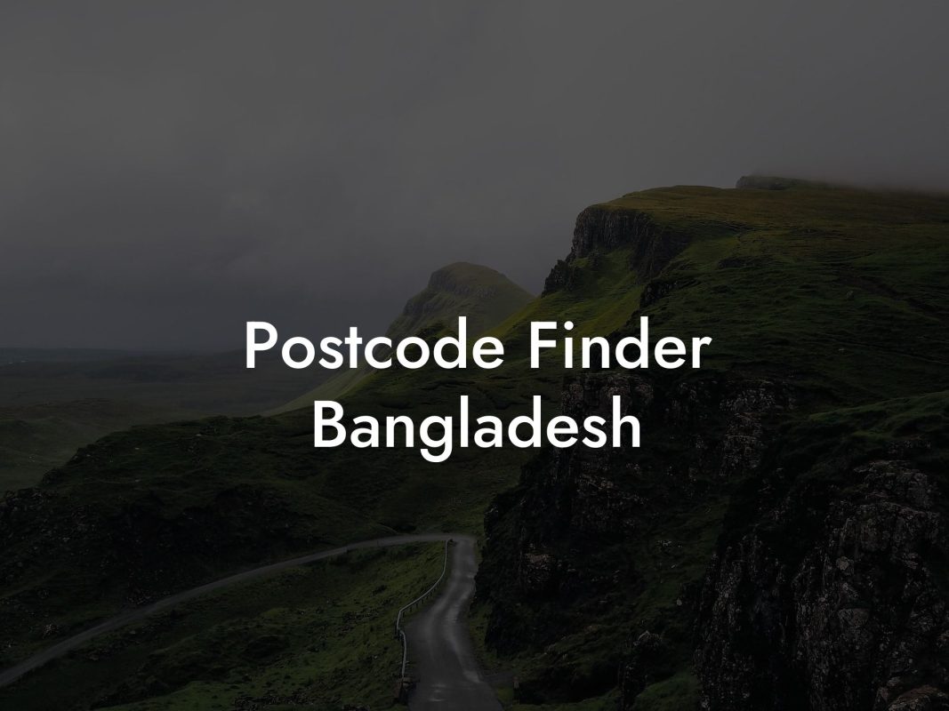 Postcode Finder Bangladesh