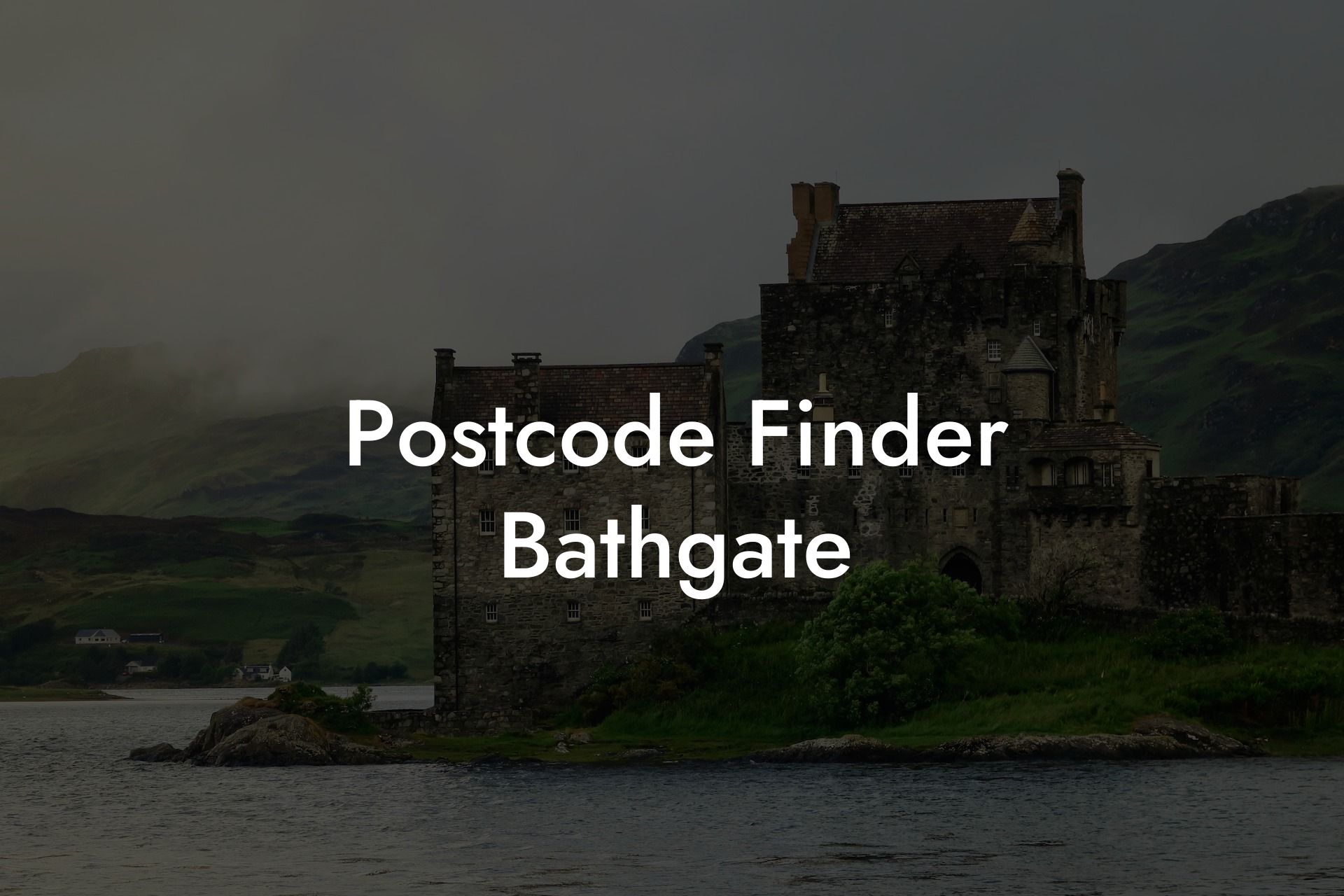 Postcode Finder Bathgate