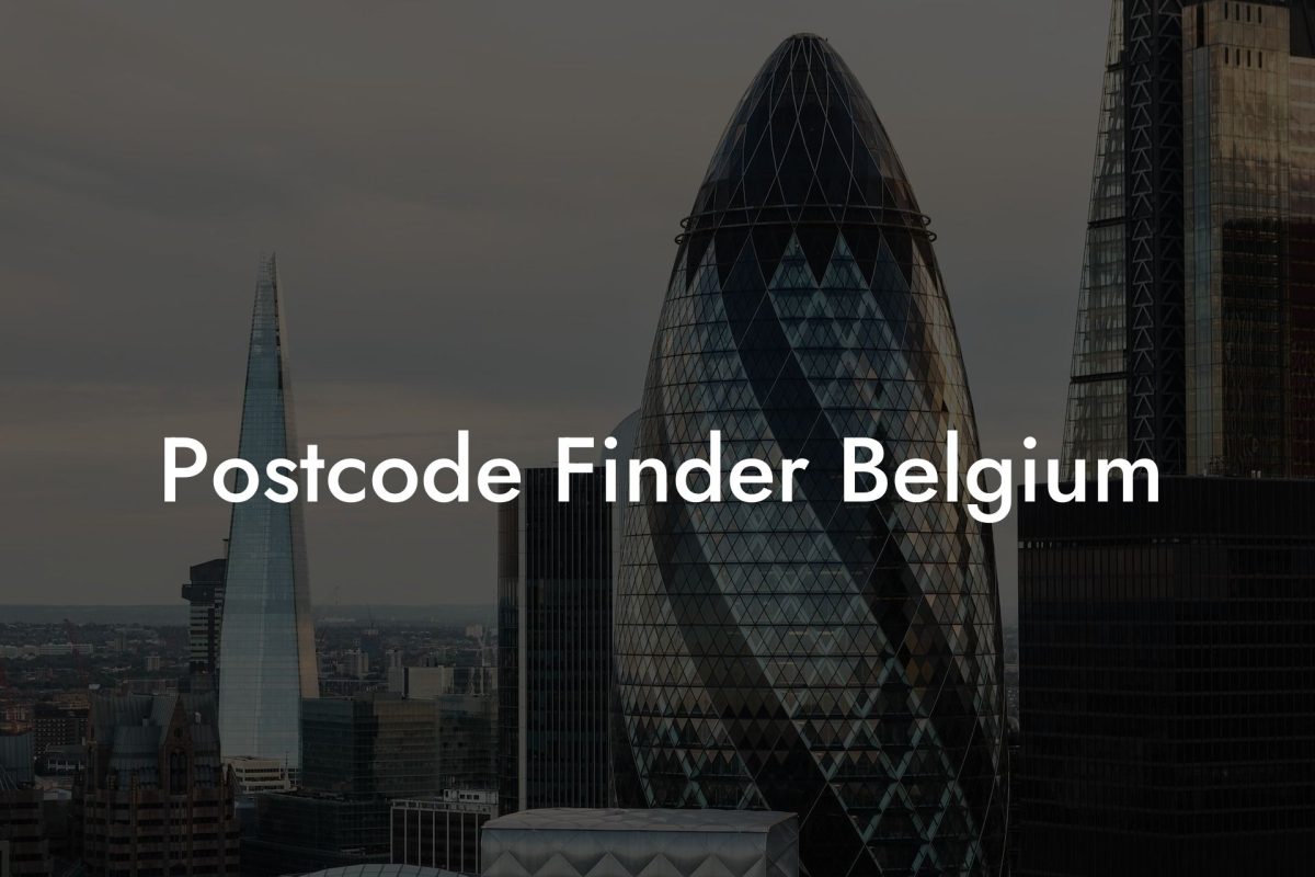 Postcode Finder Belgium