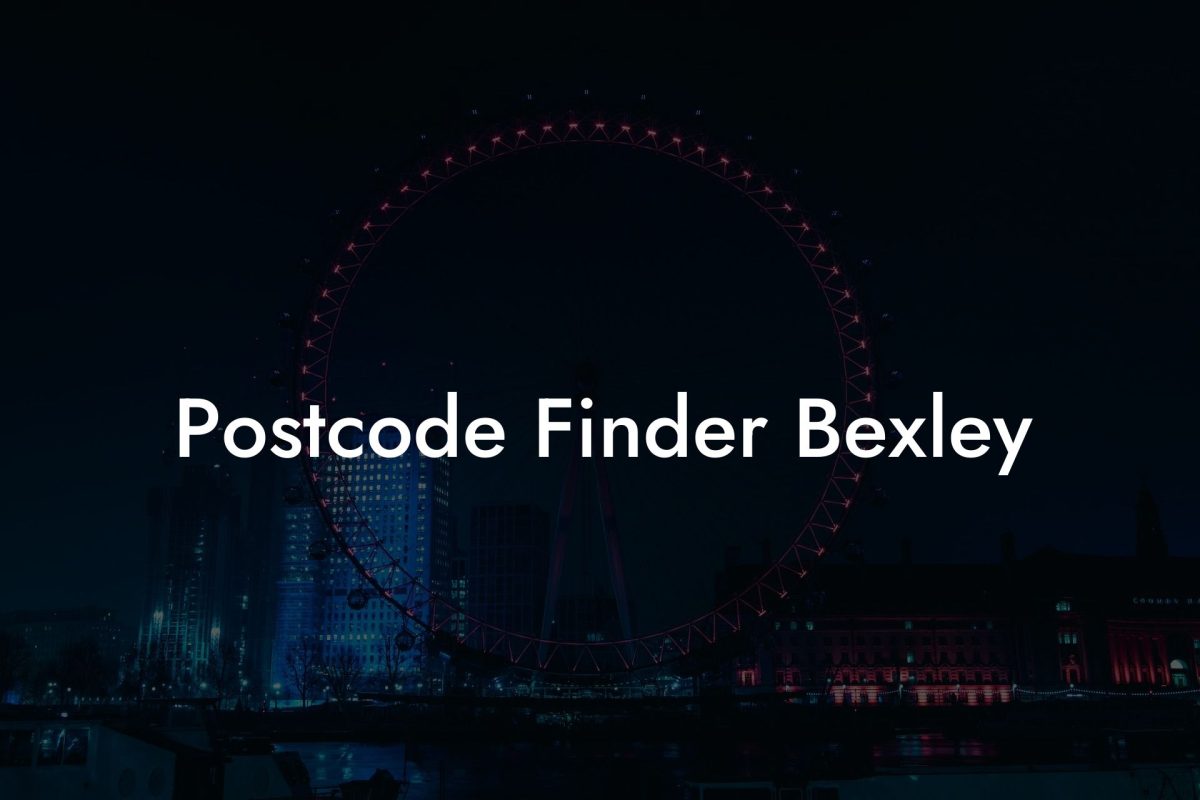 Postcode Finder Bexley