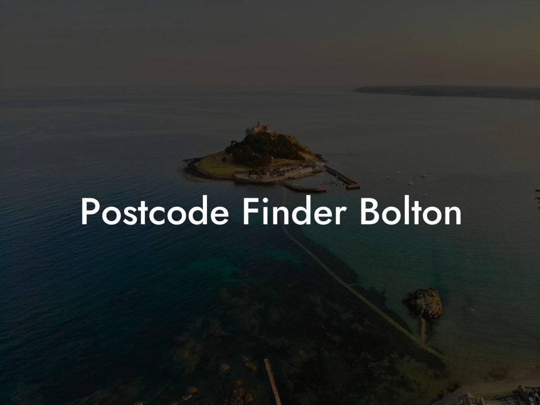 Postcode Finder Bolton