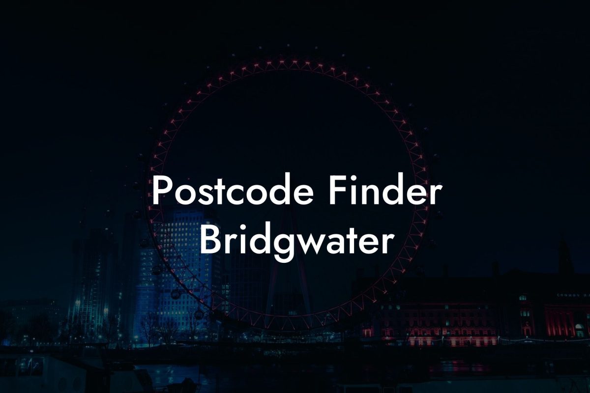 Postcode Finder Bridgwater