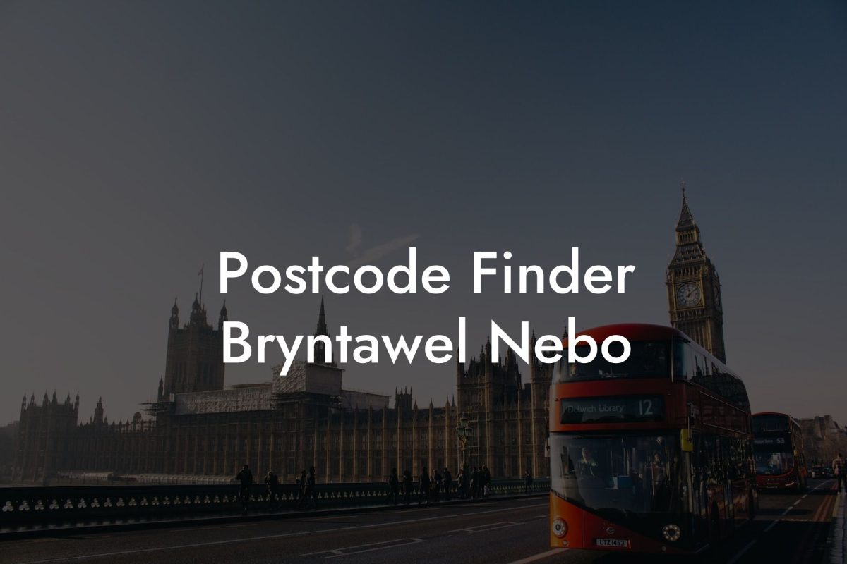 Postcode Finder Bryntawel Nebo