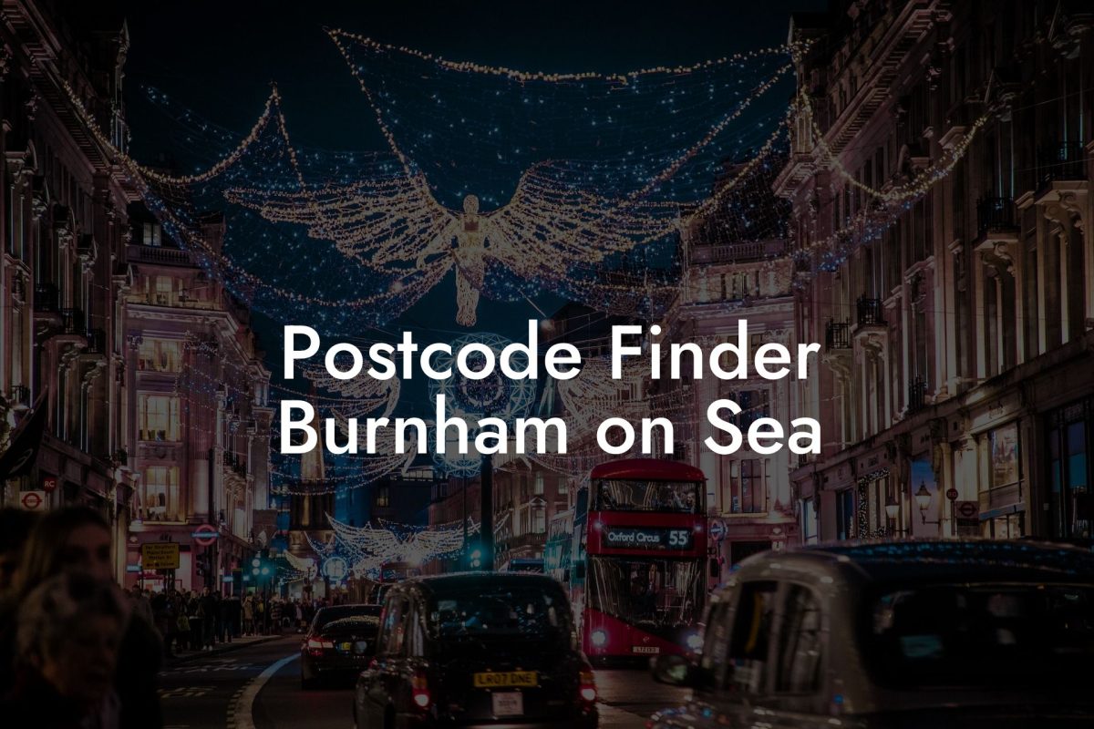 Postcode Finder Burnham on Sea