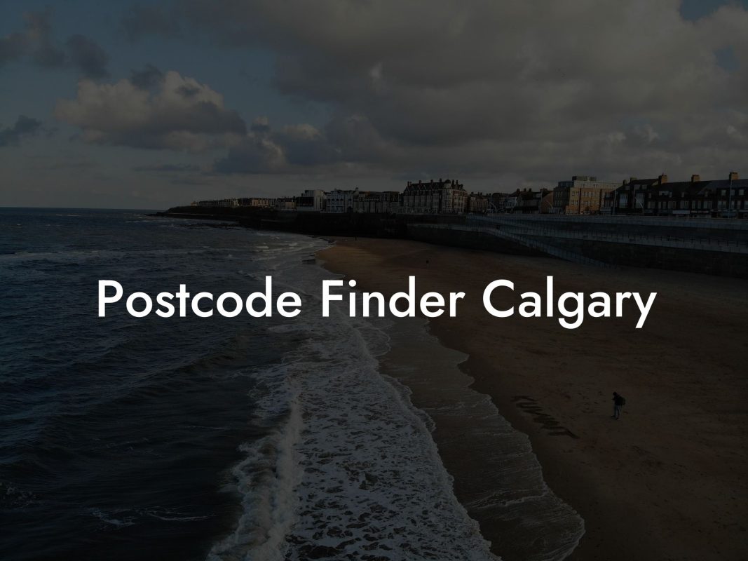 Postcode Finder Calgary