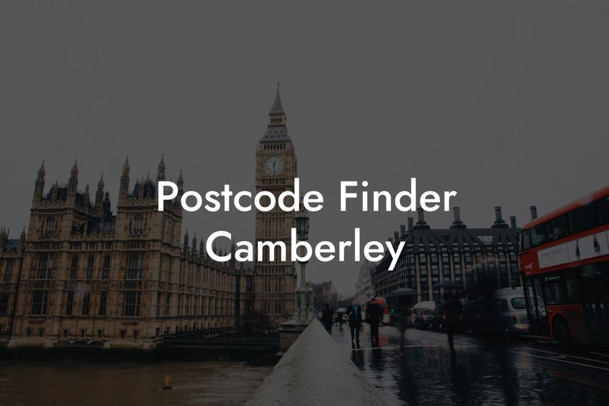 Postcode Finder Camberley