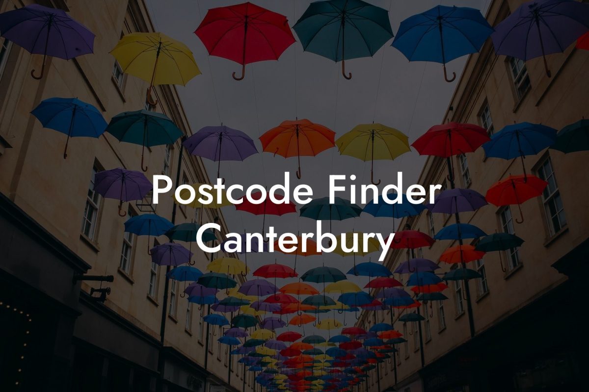 Postcode Finder Canterbury