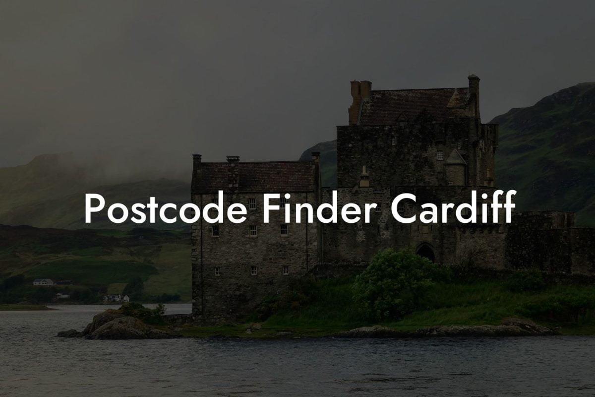 Postcode Finder Cardiff