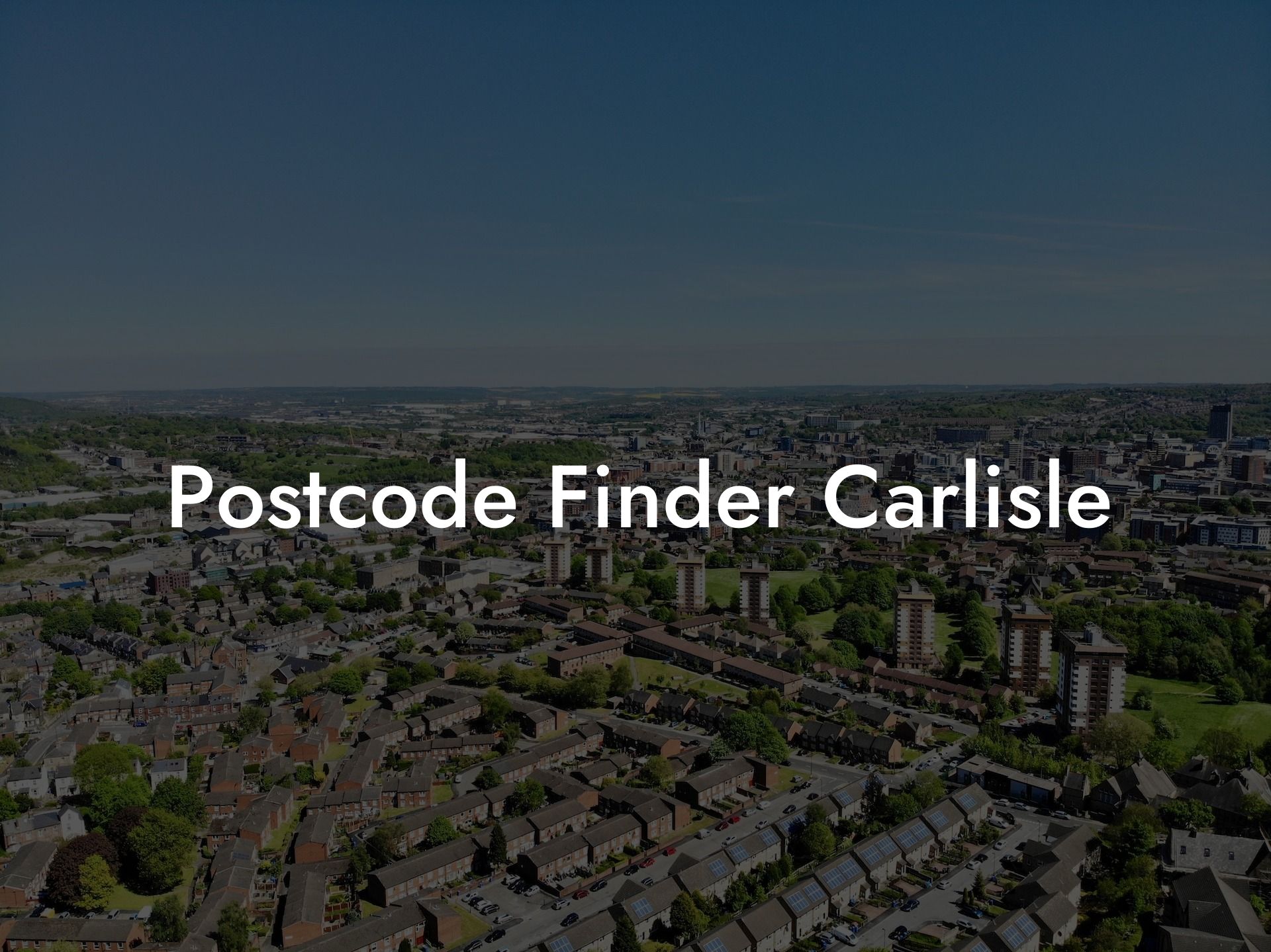 Postcode Finder Carlisle