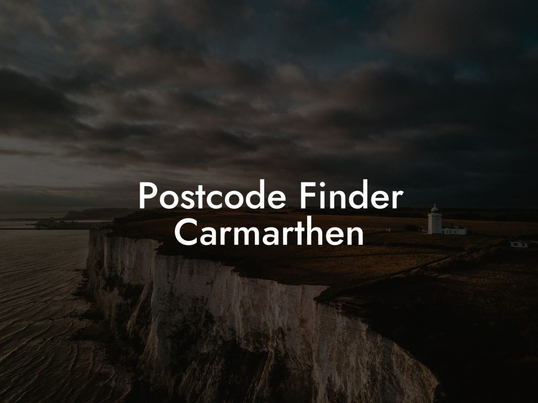 Postcode Finder Carmarthen