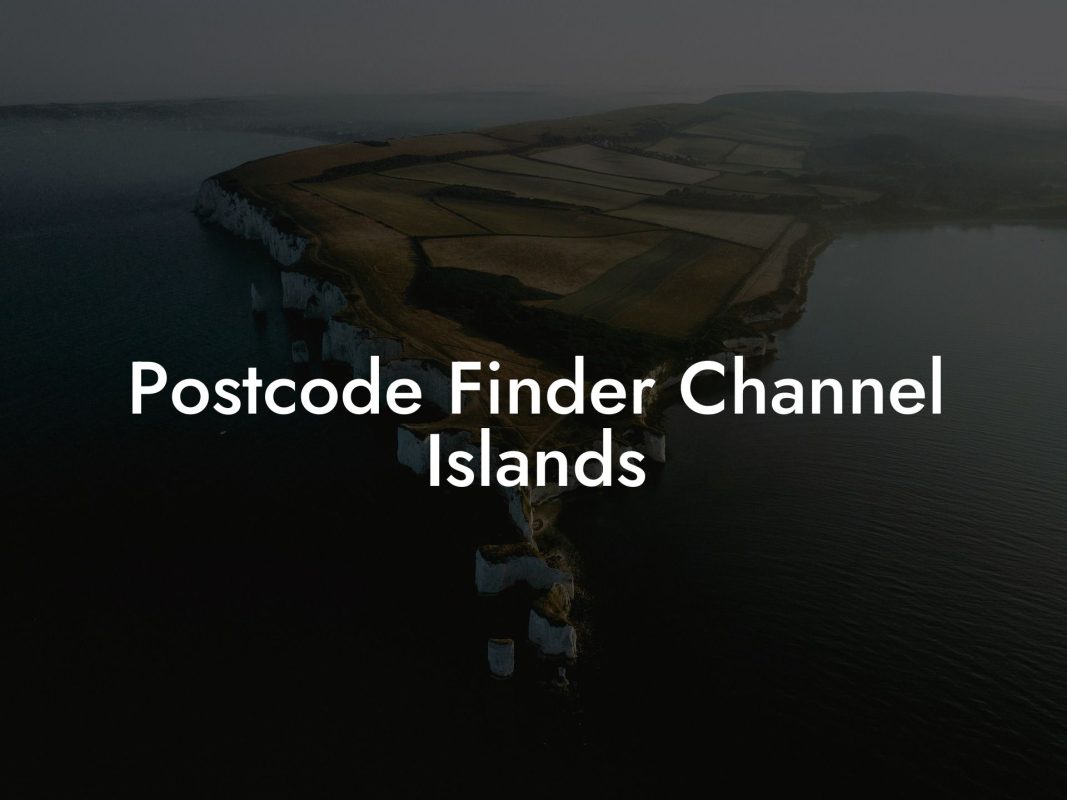 Postcode Finder Channel Islands