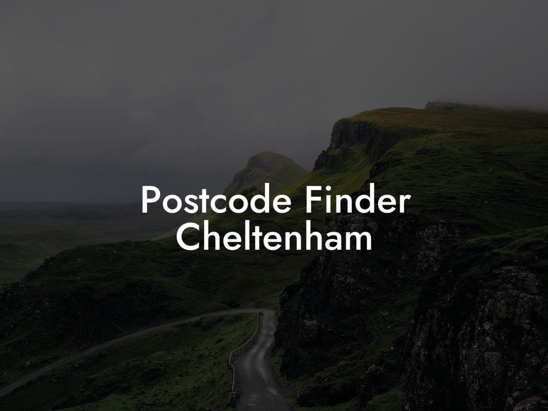 Postcode Finder Cheltenham