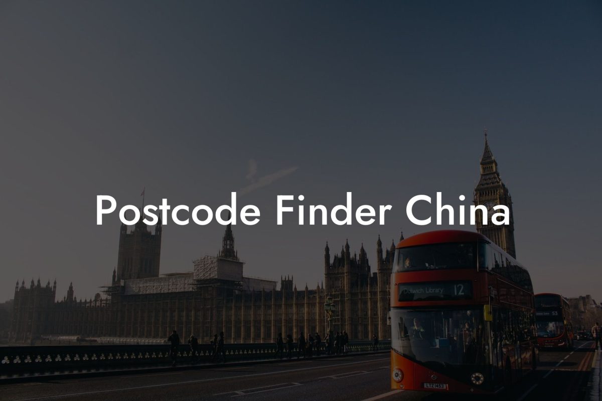 Postcode Finder China