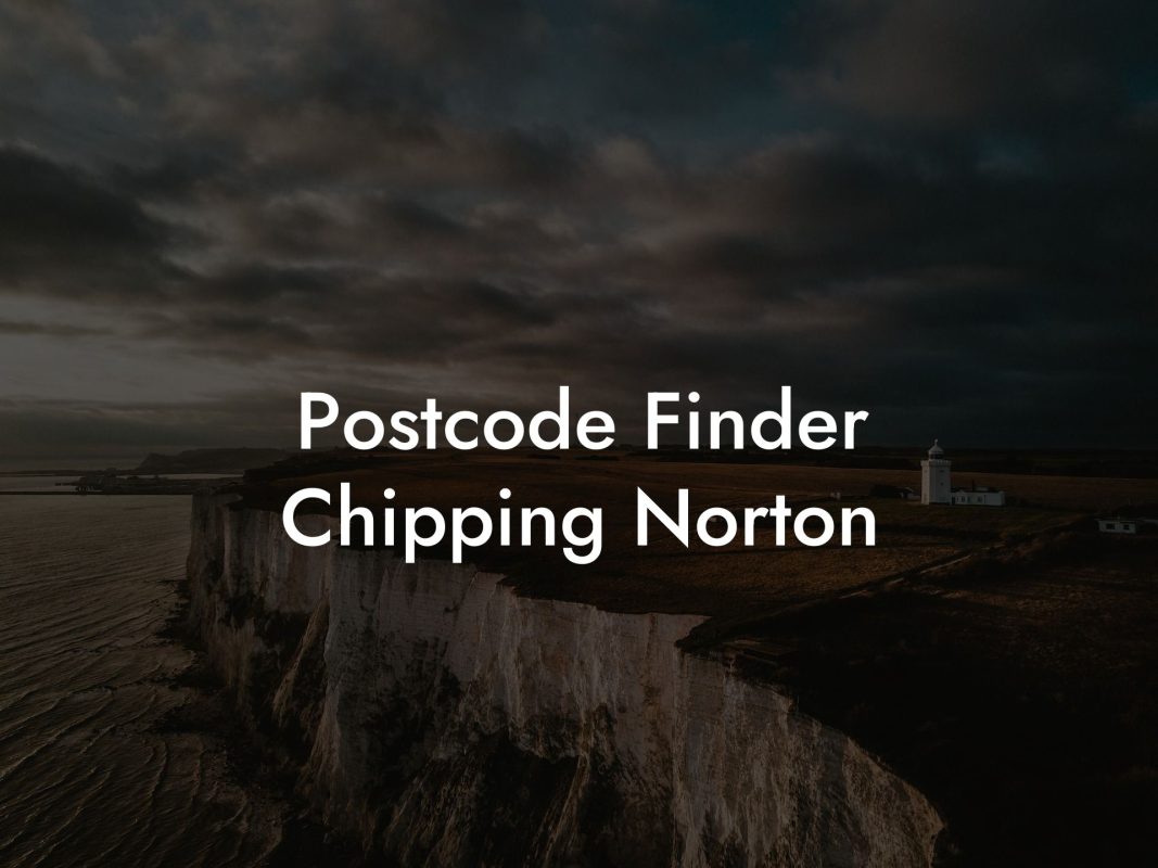 Postcode Finder Chipping Norton