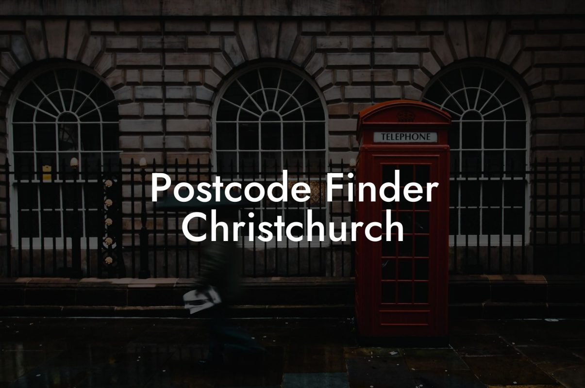 Postcode Finder Christchurch