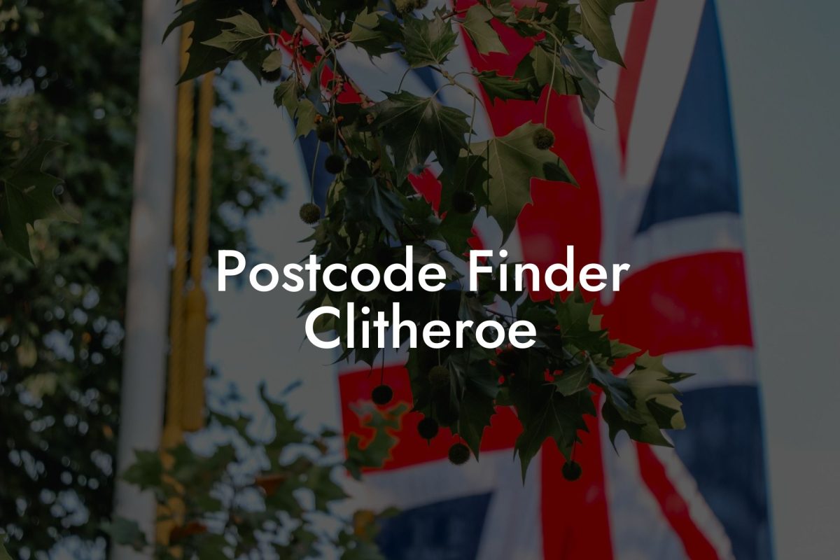 Postcode Finder Clitheroe